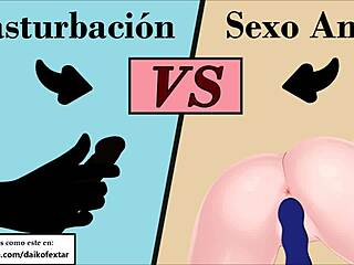 Spanish mistress gives jerk off instructions and humiliation to her slave in anal play