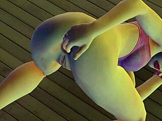 Young girl explores her anus with fingers and toys