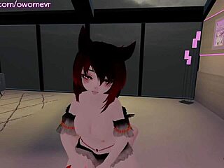 Amateur femdom in 3D anime costume takes control