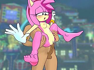 Cartoon porn's Amy Rose in a wild group orgy