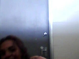 Seductive public nudity in the toilet bowl