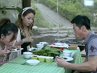 POV video of three sisters from Korea exploring their sexuality