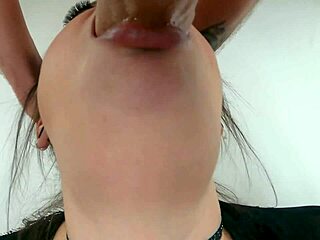 MILF with big tits gives rough oral pleasure