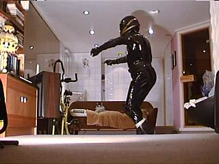 Rubber fetish fun with Roxina and her rubber lover