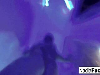 A sexy blonde wrestler uses double toys for intense masturbation.