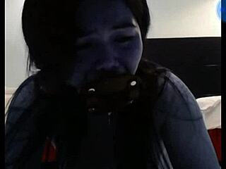 Filipina rests after kneeling two hours