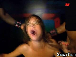 Watch euro skank face sprayed!