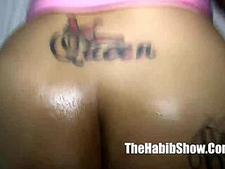 She bent over, clothes ripped, taking that monster cock doggy style in the hood.