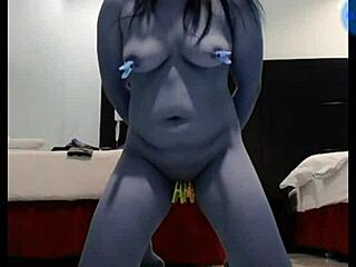 Filipina rests after kneeling two hours