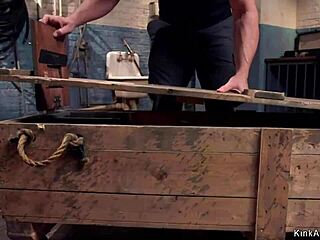 huge tits milf slave performs deepthroat on big cock