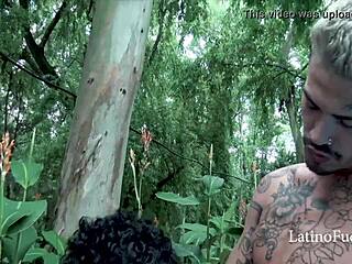 gay twinks fuck in the forest with rough oral and anal