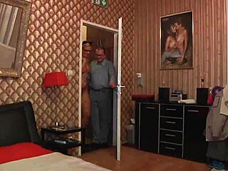 in wien casting, pornstar vicky wilfing gets banged in gangbang with creampie