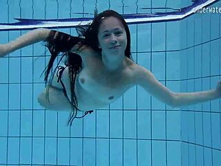 Umora Bajankina enjoys a relaxing underwater bath