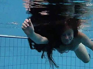 Umora Bajankina enjoys a relaxing underwater bath