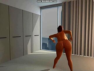 woman grooves to afro beats in animated style