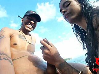 young trans watching strangers on the beach with jasmine santanna