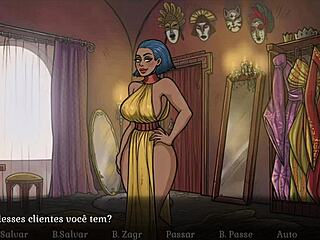 Beautiful blonde cartoon gets her titsjob on