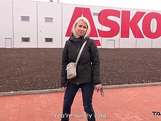 does this blonde whore want a fake taxi ride?