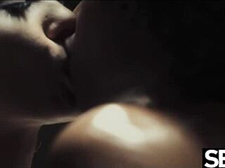 Black Beauty and Sexy Blonde Oil Up for Lesbian Fun