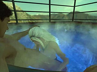 Uncensored 3d jacuzzi fuck with cosplay anime blowjob