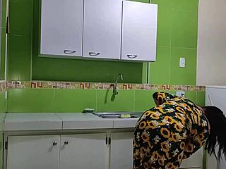 Consolando Mi Madrastra: Hot Latina Rides Monster Cock in Kitchen