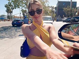 Tru Kait's big booty gets fucked in the Lambo.