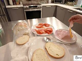 Stepmom Armani Black Spanks And Fingers Shaved Pussy In Shower