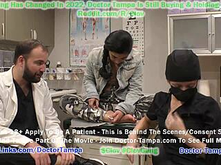 Wow! Doctor Tampa Humiliates Jasmine Rose in Gyno Exam with Nurse Stacy at University!