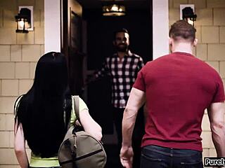 GF Shocked! Traded for Wild Sex with BF in Crazy Deepthroat!