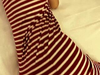 Cum on girlfriend's hot tits in slow motion!