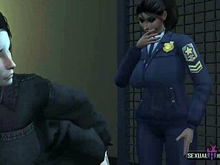 Thief gets fucked hard by lesbian police in hot 3D animations with toys.