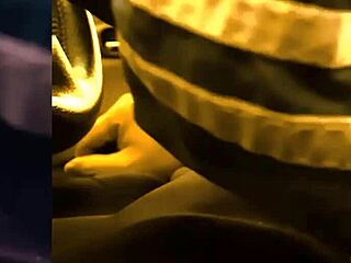 She gives a blowjob in the car. The guy enjoys it immensely.