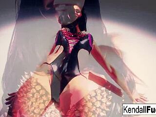 Kendall Teases in Stockings with Fetish Vibe