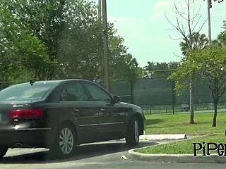 Ebony hottie rides white cock with big tits in cowgirl position