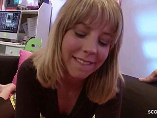 caught my tiny 18+ stepsister touching herself to seduce