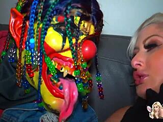 Will Big Booty White Girl Suck BBC Clown On High Rise Patio At NYE Party?