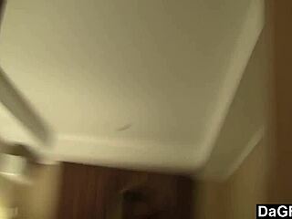 Sweet teen dancing in bedroom