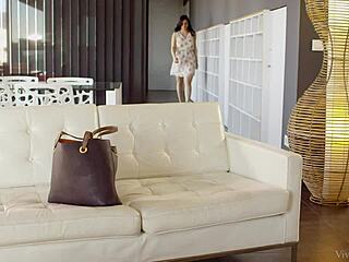 Nekane grinds on Henessy's face in wild lesbian action with intense licking.