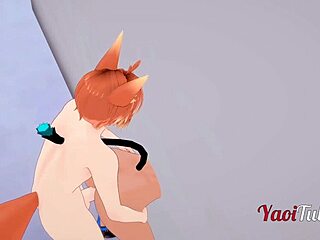 猫男孩和狐男孩在Yaoi三人行中操逼