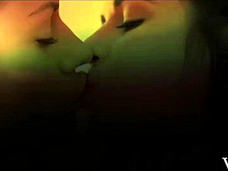 beautiful brunette passionately sticks butt plug in her lesbian lover's ass and makes her cum