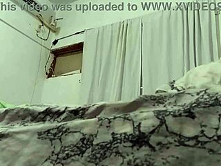 Real amateur gets foot massage on all fours!