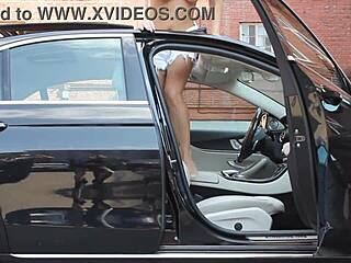 i saw a girl in white shorts outdoors