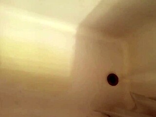 Blonde slut Katie's accidental wet panties and shower