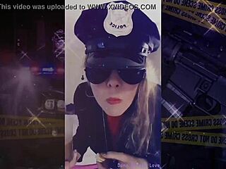 i'm tryin' on my police costume for the first time, feelin' like a goddess in it