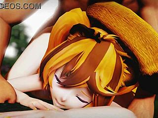 MMD 3D video of a slutty tiger girl