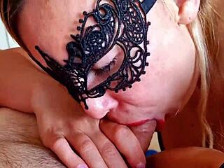 Amateur Hot Blonde Gives Super Blowjob And Cum On Big Tits On Sofa