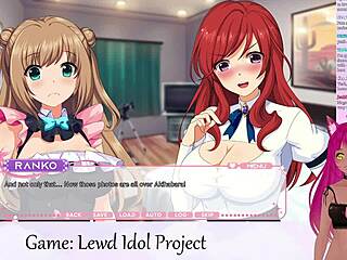 Vtuber Lewdneko plays lewd idol project vol 1 part 5 with big tits lesbian scissoring action