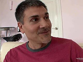 I finally get to seduce this naughty redhead with her big tits and shaved pussy while my wife's away