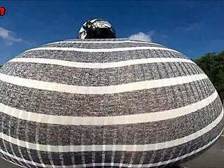 Morena enjoying a motorcycle ride, showing off her style