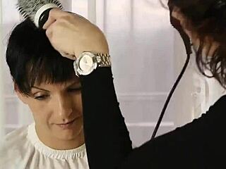 girl gets hair cut as punishment for sister's brush 😠